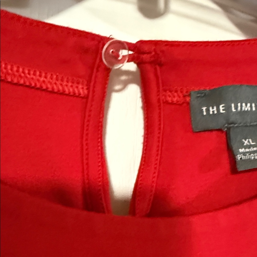 The Limited Red Blouse with Bell Sleeves - Picture 3 of 11